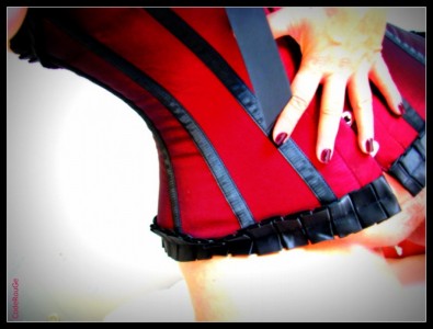 mon corset rouge sexy